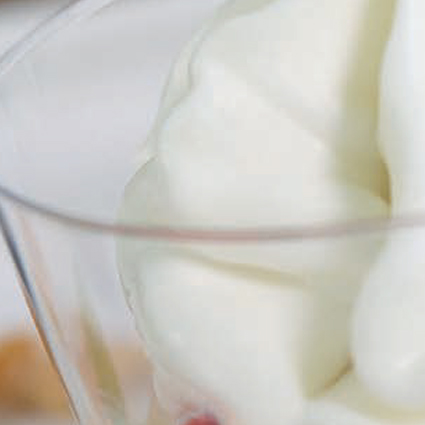 Lody jogurtowe z maszyny do lodów włoskich Carpigiani