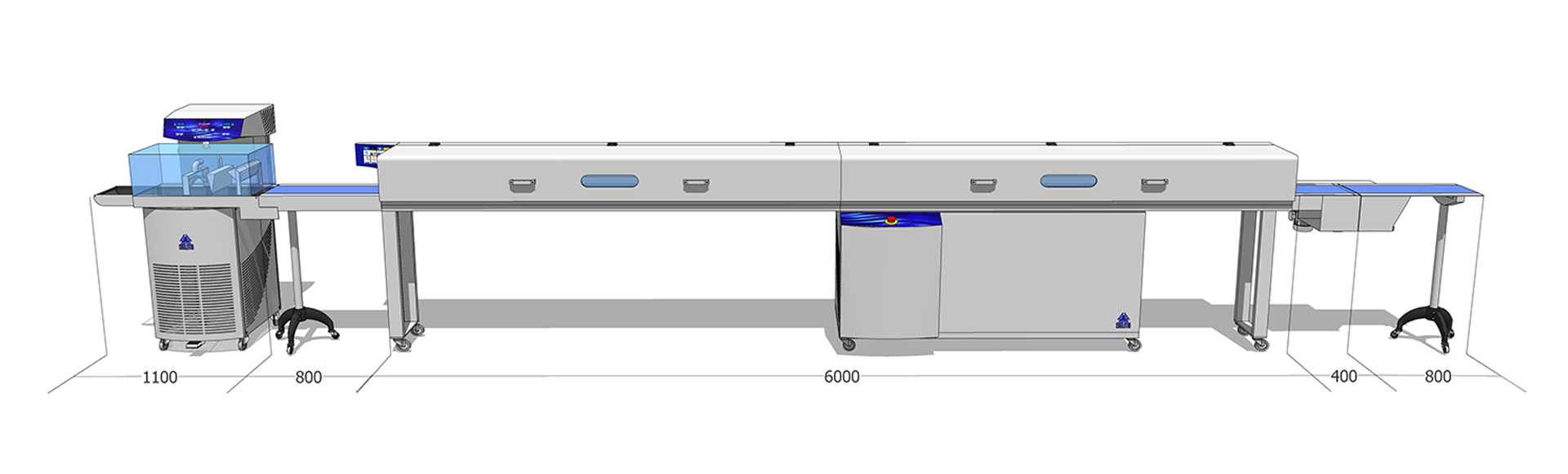 Tunel chłodniczy 300 mm / 6 m z temperówką do czekolady Top EX